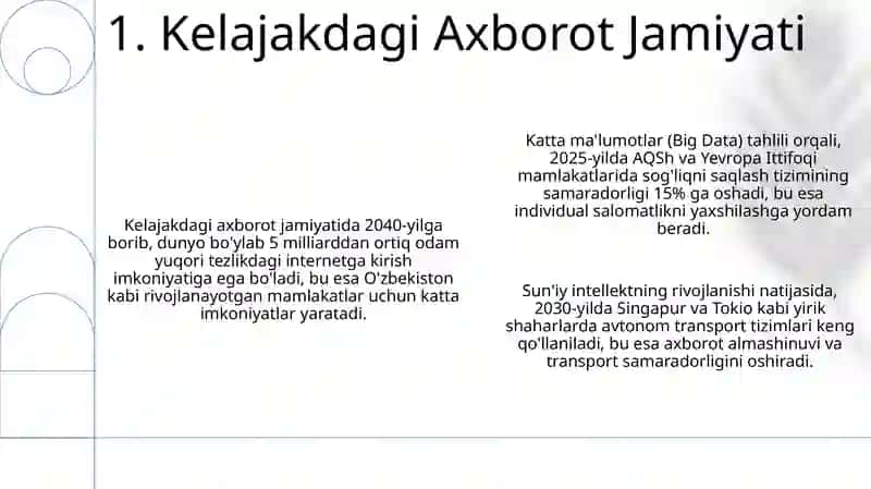 Kelajakdagi Axborot Jamiyati 3