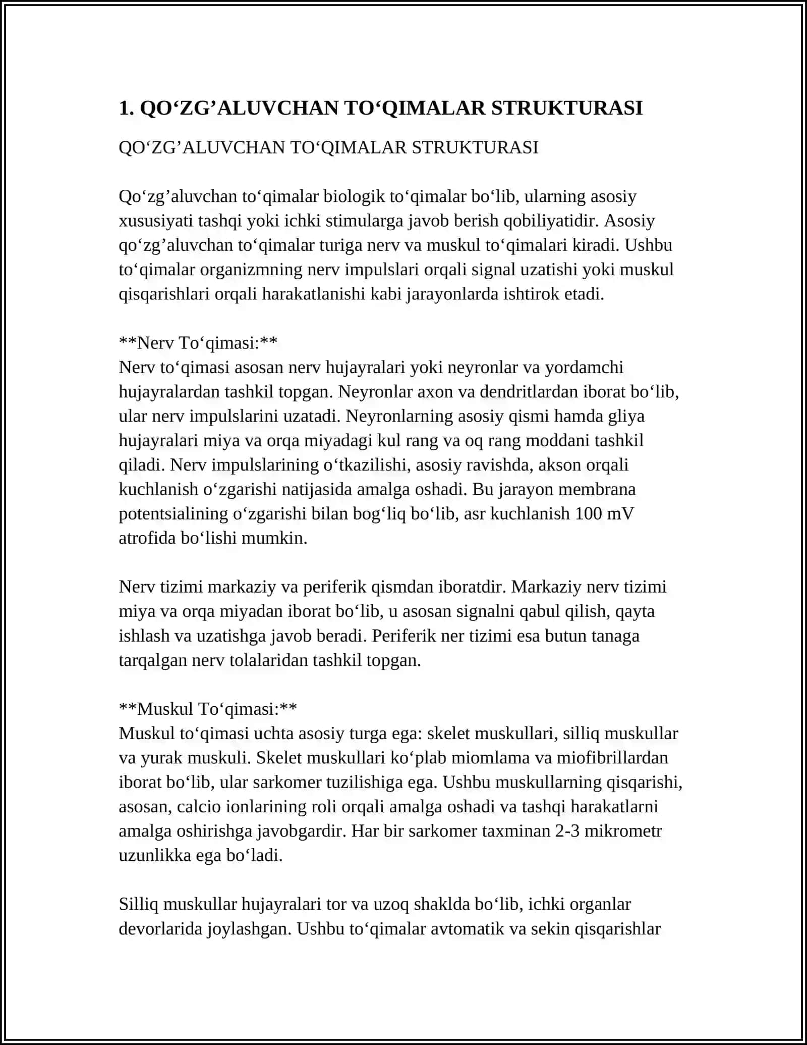 QOʻZG’ALUVCHAN TOʻQIMALARDA BIOELEKTRIK HODISALAR 3