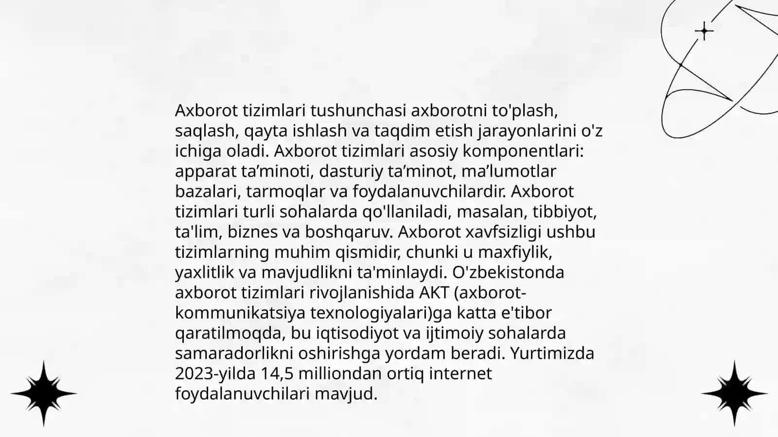 Axborot tizimlari va turlari 3