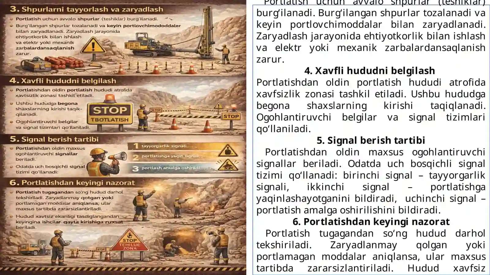 Portlatish ishlarida xavfsizlik choralarini loyihalash 3