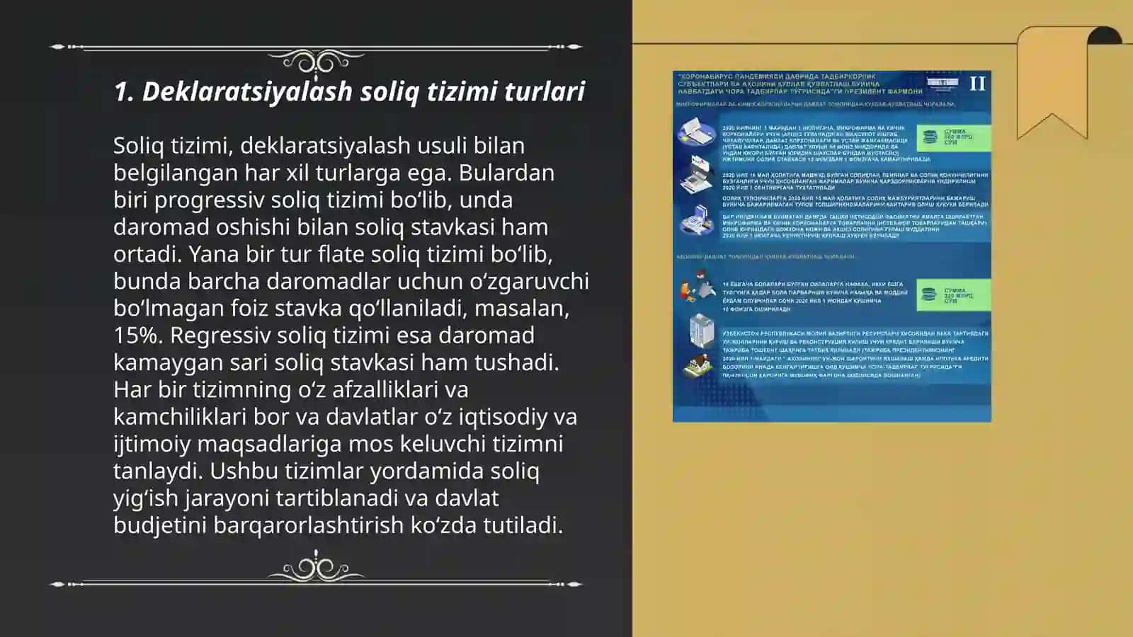 Darslik "Oʻzbekistonda deklaratsiyalash usulida soliqqa tortish" 3