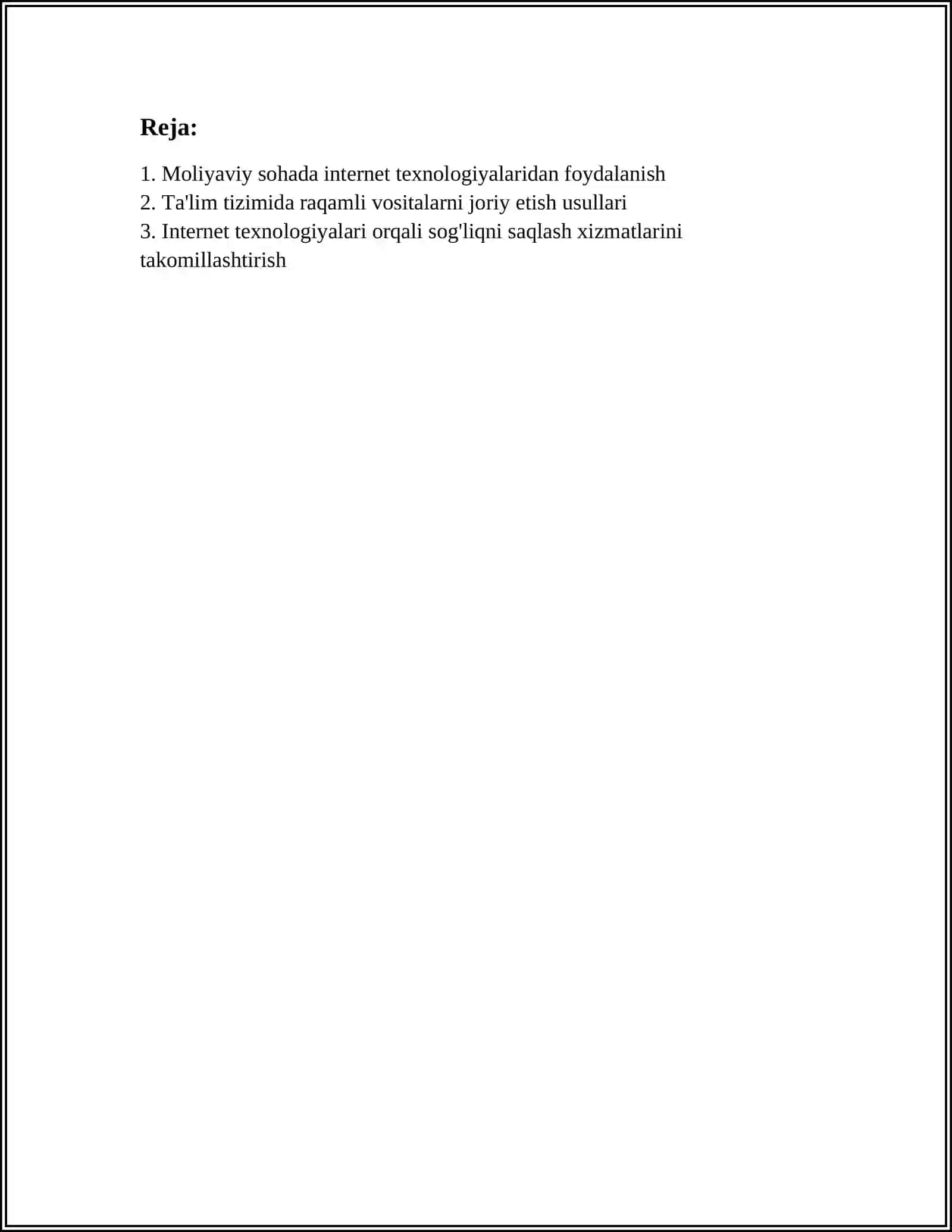 MILLIY IQTISODIYOTNI TURLI XIL SOHALARIDA INTERNET TEXNOLOGIYALARIDAN SAMARALI FOYDALANISH YÒLLARI 3