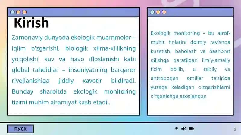 EKOLOGIK MONITORING TUSHUNCHASI 3