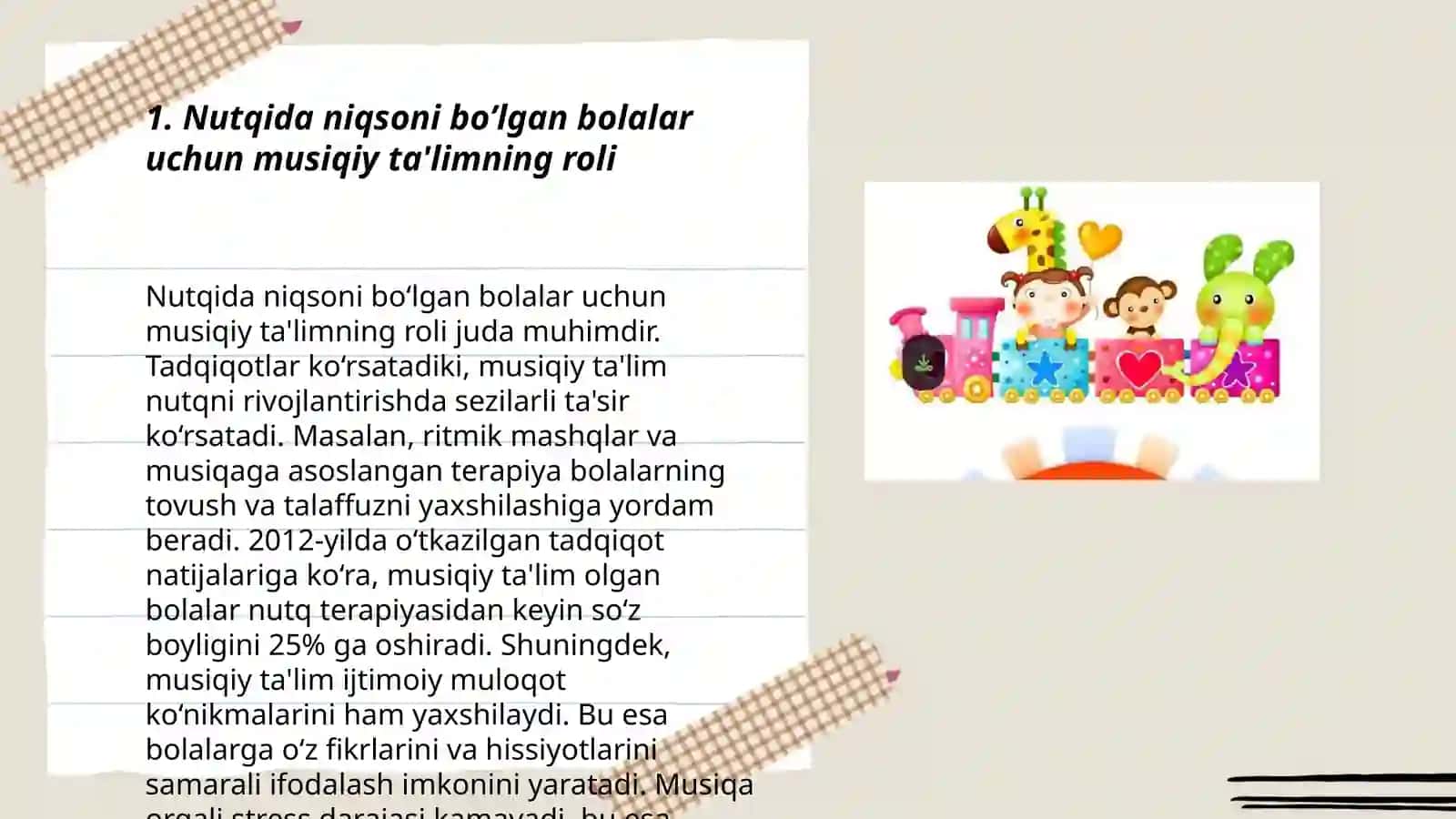 Nutqida niqsoni bo’lgan bolalarga musiqiy talim berishning ahamiyati 3