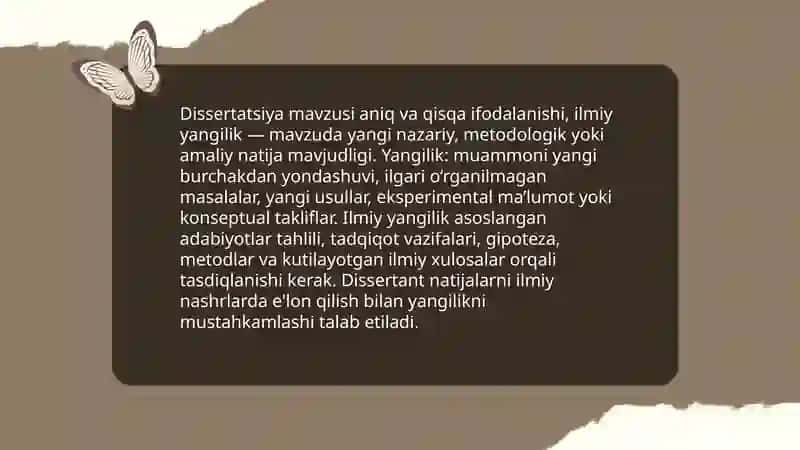 Magistrlik dissertatsiyasiga qóyiladigan talablar 3