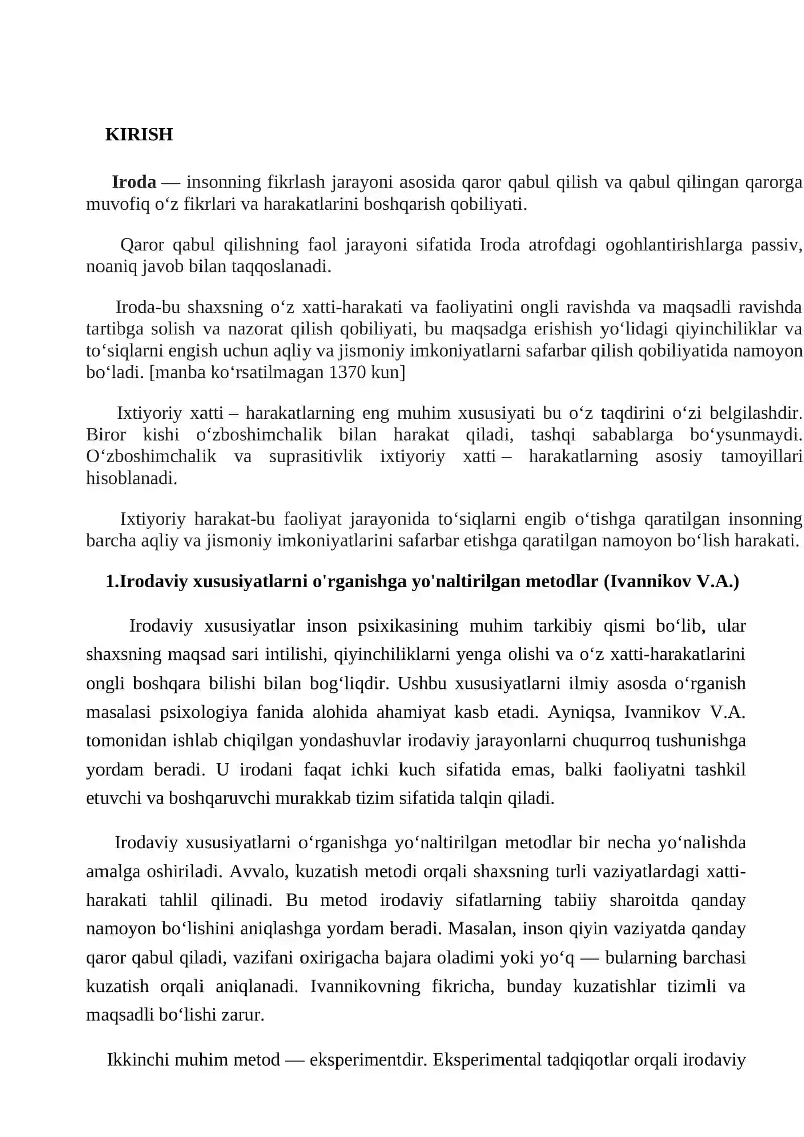 Iroda ixtiyoriy hissiyot sifatida 3