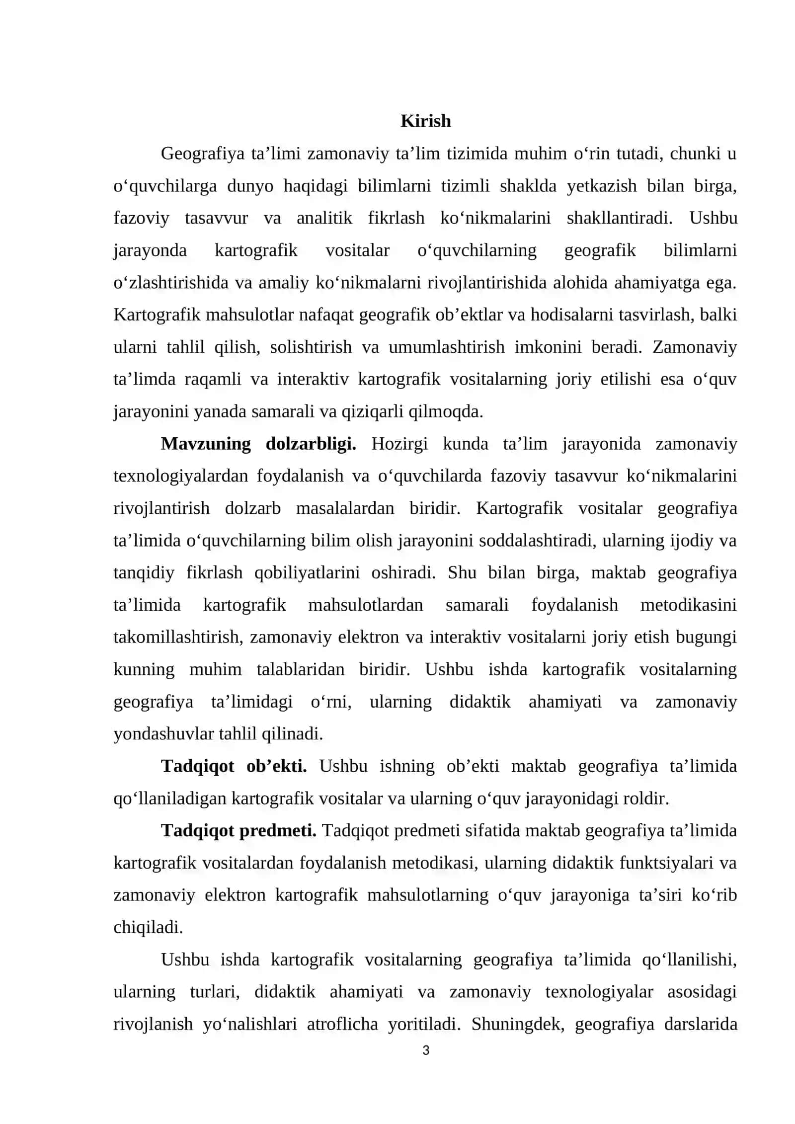 « Maktabda qo`llaniladigan kartografik vositalar » 3