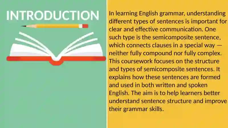 Coursework on "The Structure and Types of Semicomposite Sentences" 3