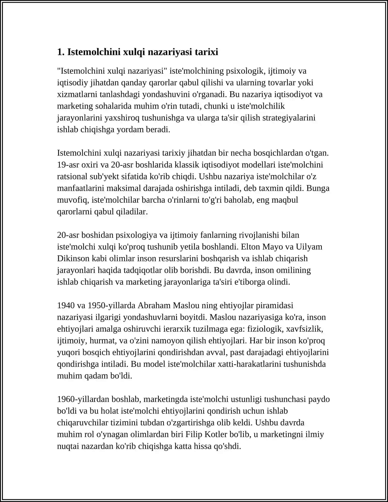 ISTE’MOLCHI XULQI NAZARIYASINING ASOSIY HOLATI 3