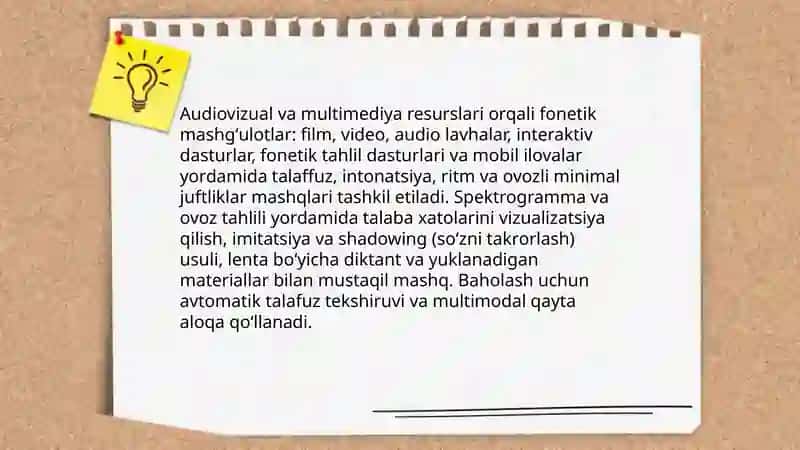 Audiovizual va multimediya resurslari orqali fonetik mashgʻulotlar 3