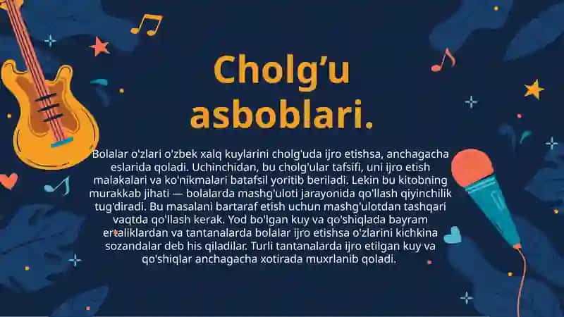 Musiqali faoliyat uchun jihozlar 3