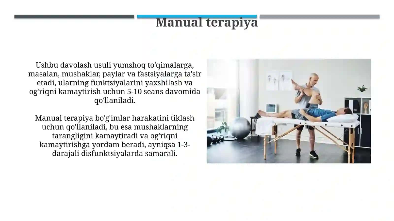 Tayanch harakat tizimi kasalliklarida reabilitatsiya usullari 3