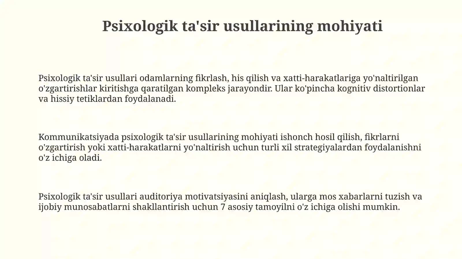 Muloqotda psixologik ta'sir usullari 3