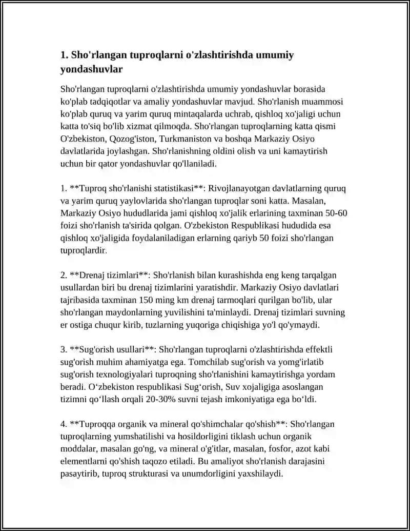 Sho'rlangan Yerlarda Asosiy Sho'r Yuvib Bo'linggandan Keyin Ekiladigan Dastlabki O'zlashtirish Ekinlarni Yetishtiriah Texnologiyalari 3