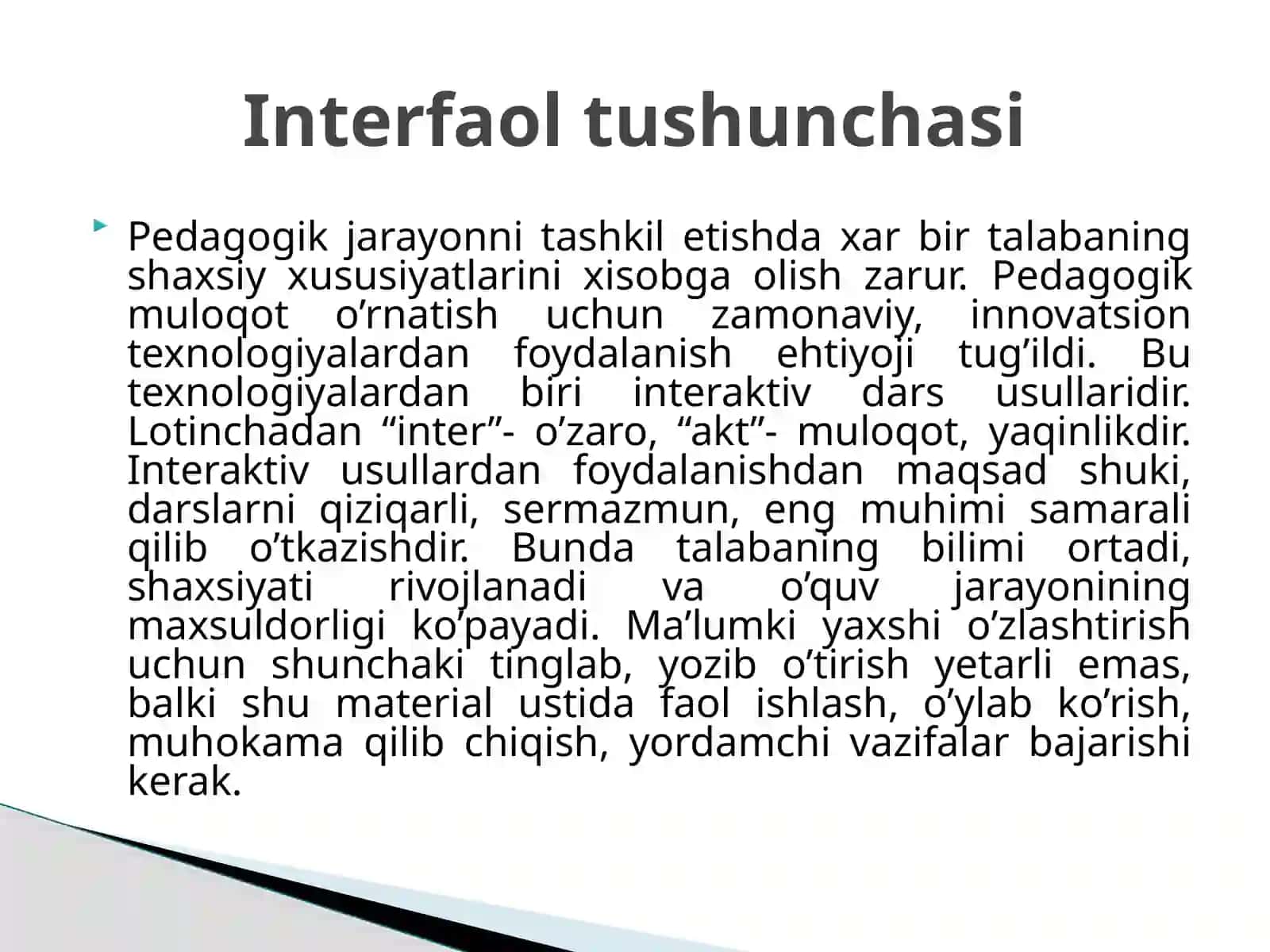 Interaktiv metodlar va ularning tasnifi 3