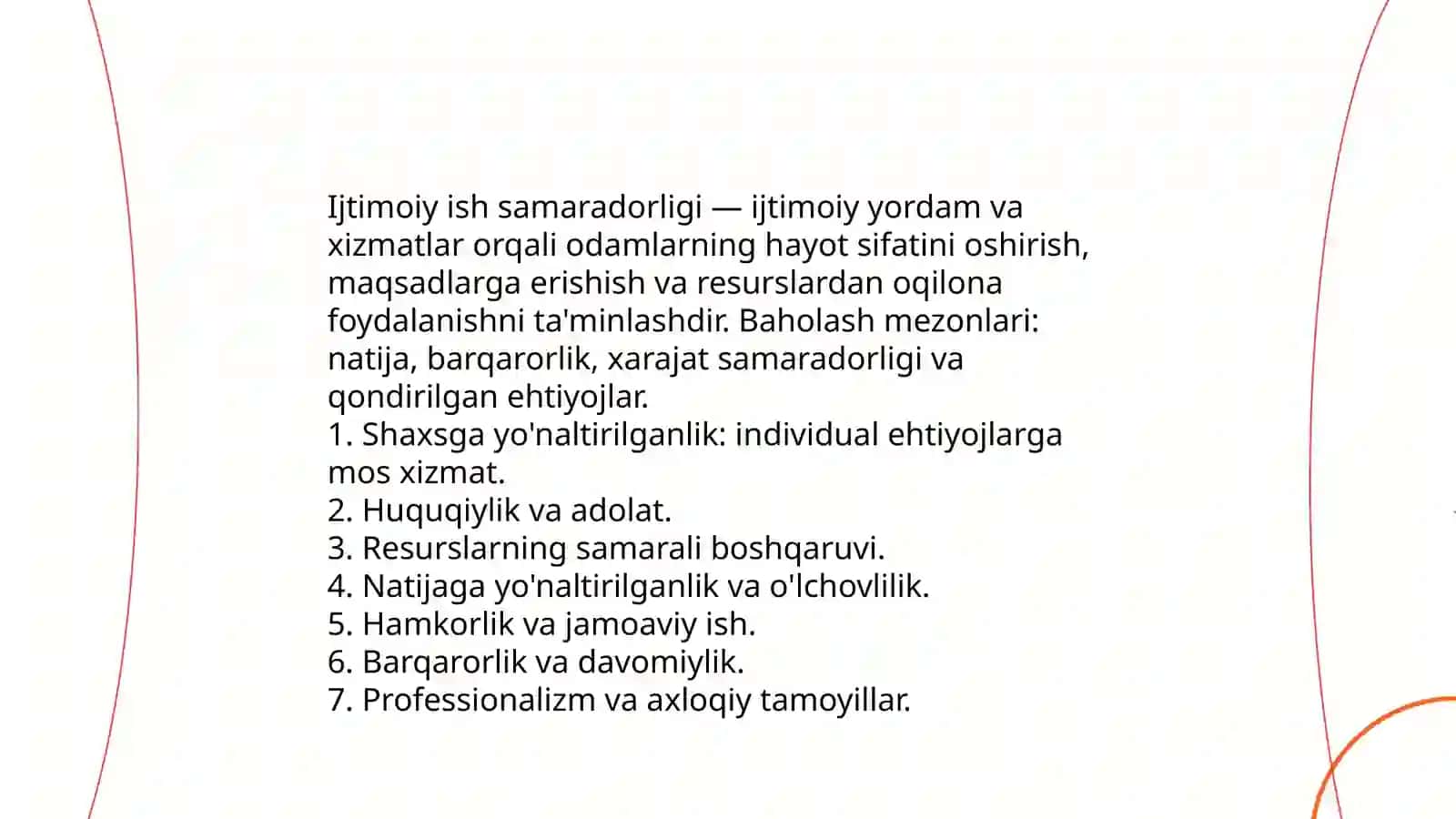 Ijtimoiy ish samaradorligi yuzasidan taqdimot tayyorlash 3