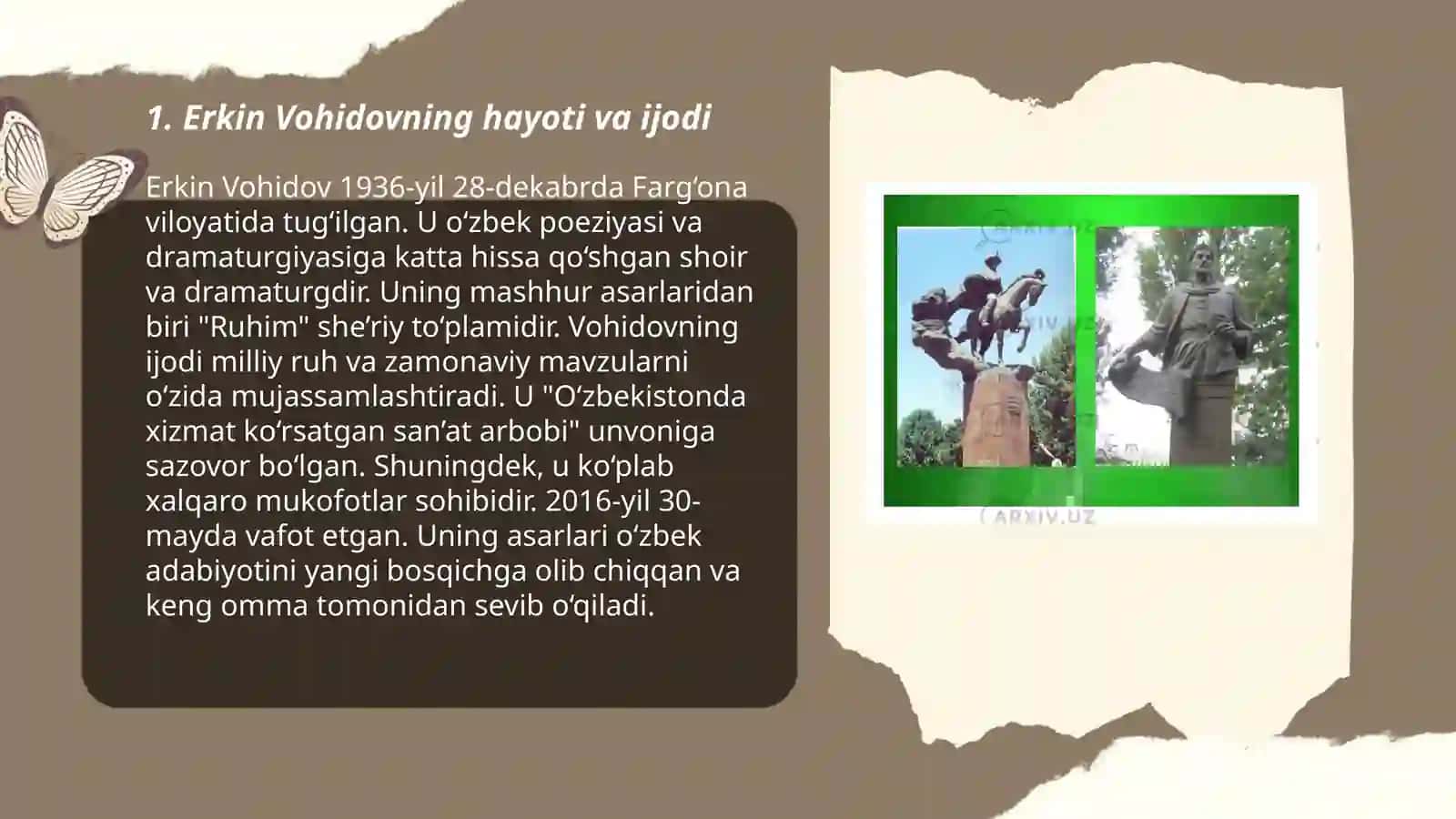 Erkin Vohidov asarlarini ifodali oʻqish 3