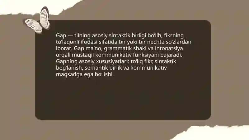 Gap va uning asosiy xususiyatlari 3