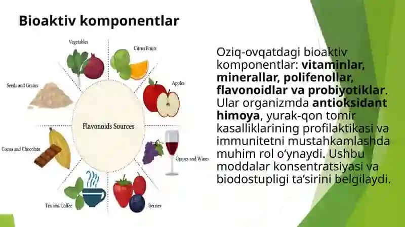 Dori sifatida istemol qilinadigan oziq-ovqat maxsulotlari 3