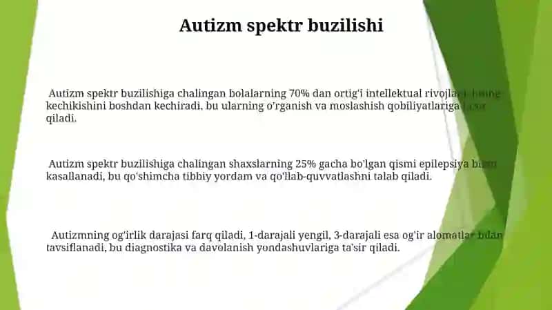 Rivojlanishda yuzaga keladigan buzilishlar xarakteristikasi 3
