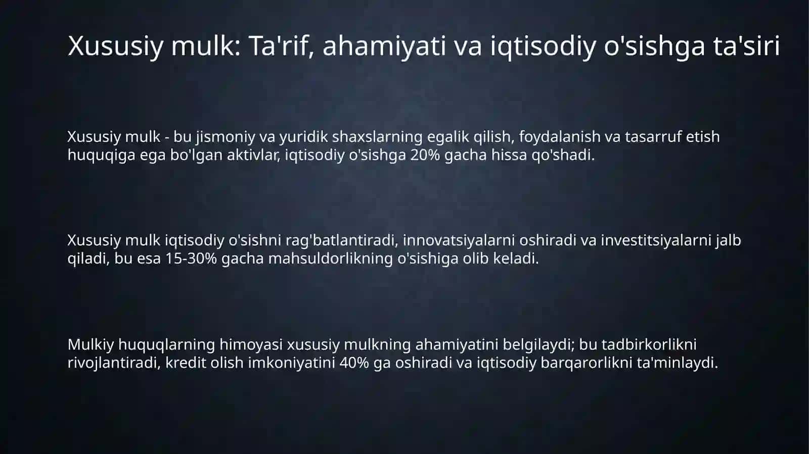 Xususiy mulkning shakilanishi 3