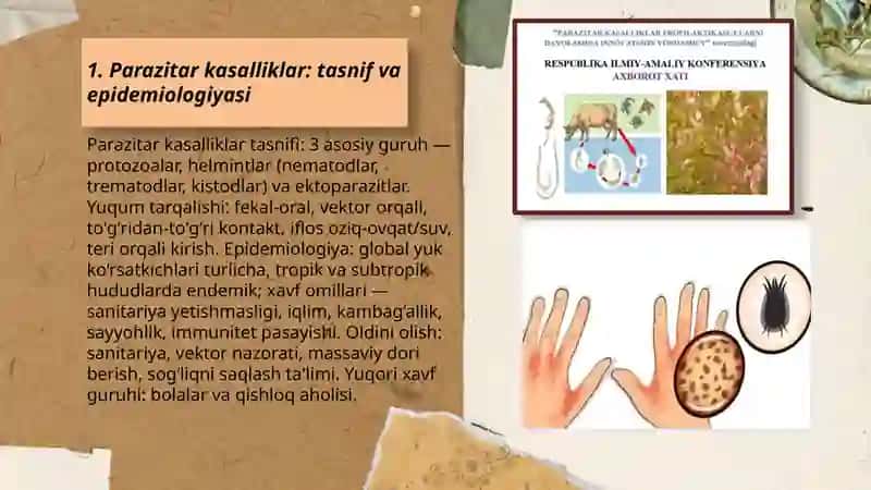 Parazitar kasaliklar va ularni davolash diagnostika usullari 3