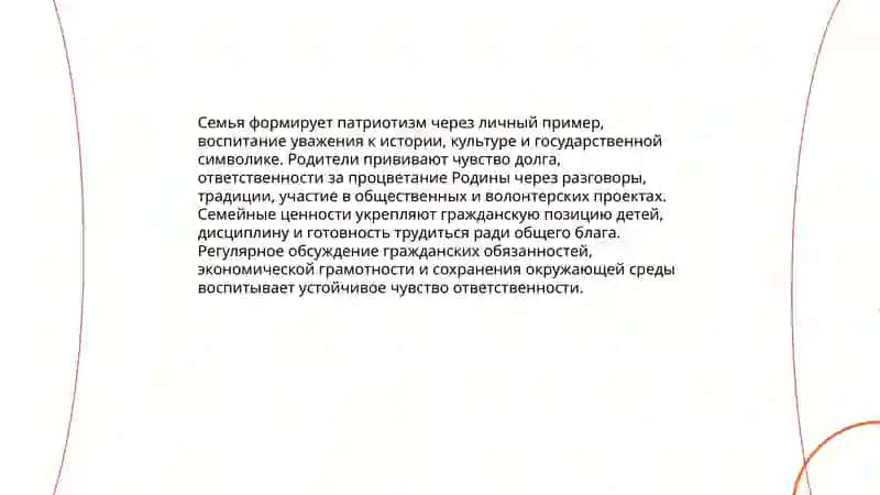 Я тоже несу ответственность за процветание Родины Семья - основная ячейка обинства. 3