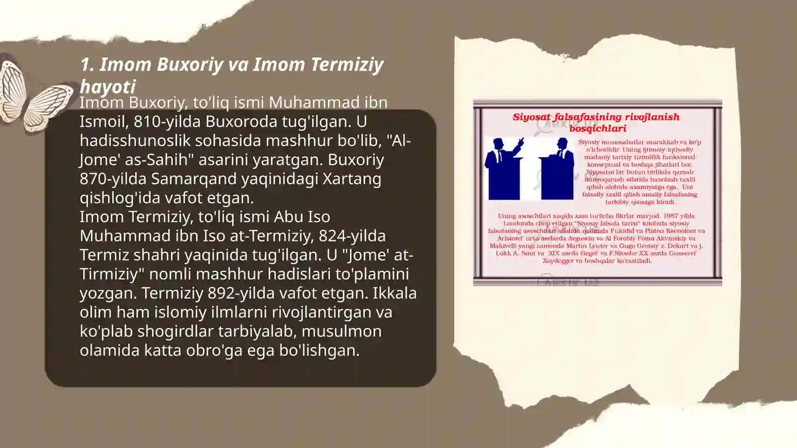 Imom Buxoriy va Imom Termiziyning hadis ilmiga qo'shgan hissalarini qiyosiy tahlili 3