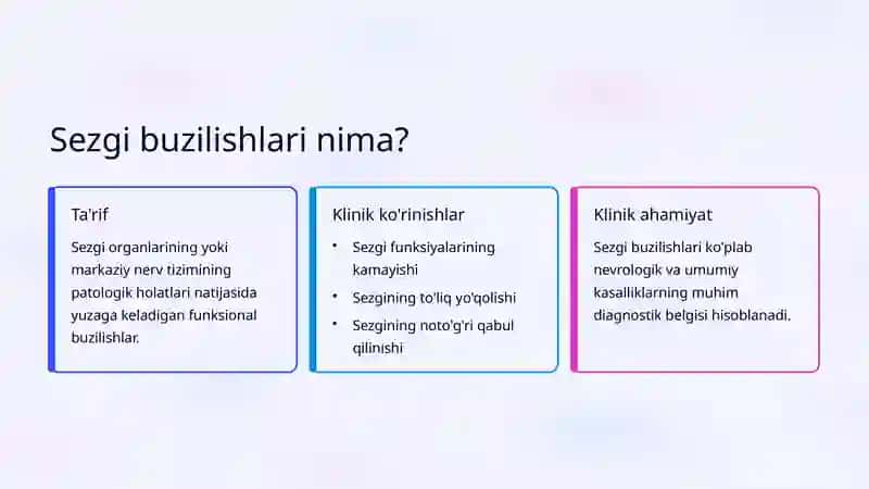 Sezgi buzilishlari propedevtikasi 3