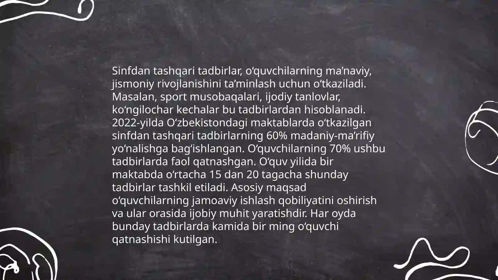 Sinfdan tashqari ishlar orqali õquvchilarnirivojlantirish 3