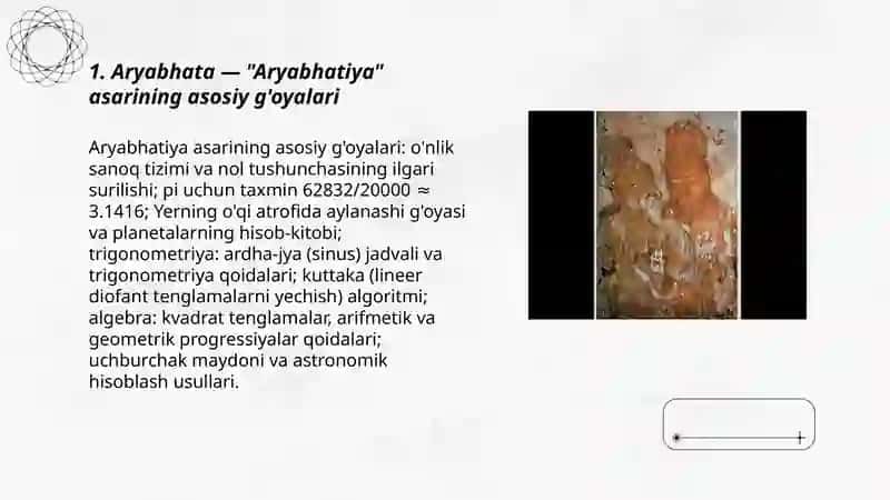 Aryabhatiya asarining asosiy g'oyalari 3