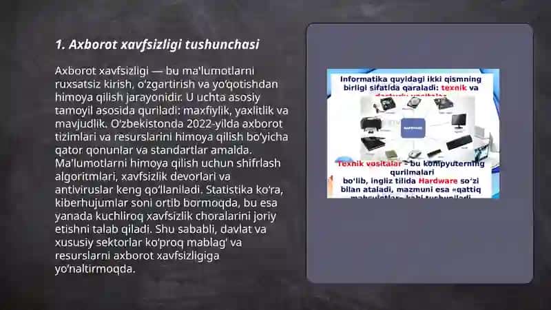 Axborot xavfsizligi va axborotlarni himoyalash usullari 3