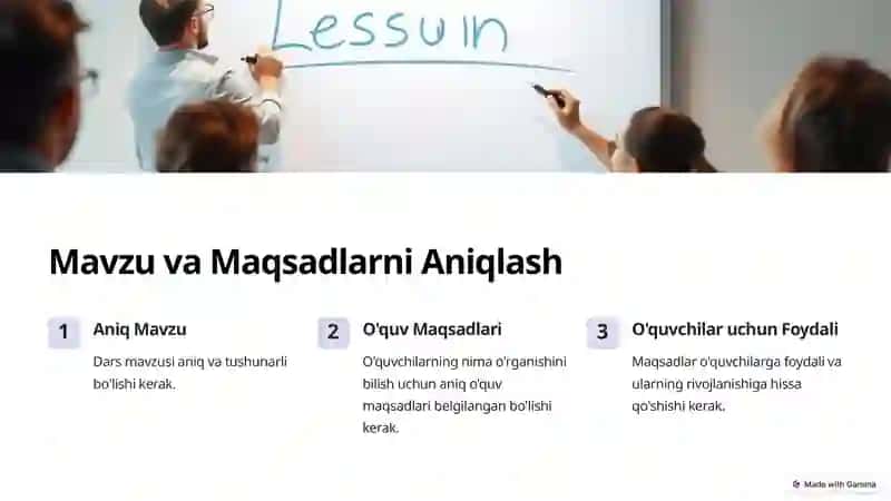 Adabiyot Darslarini Kuzatish va Tahlil Qilish 3