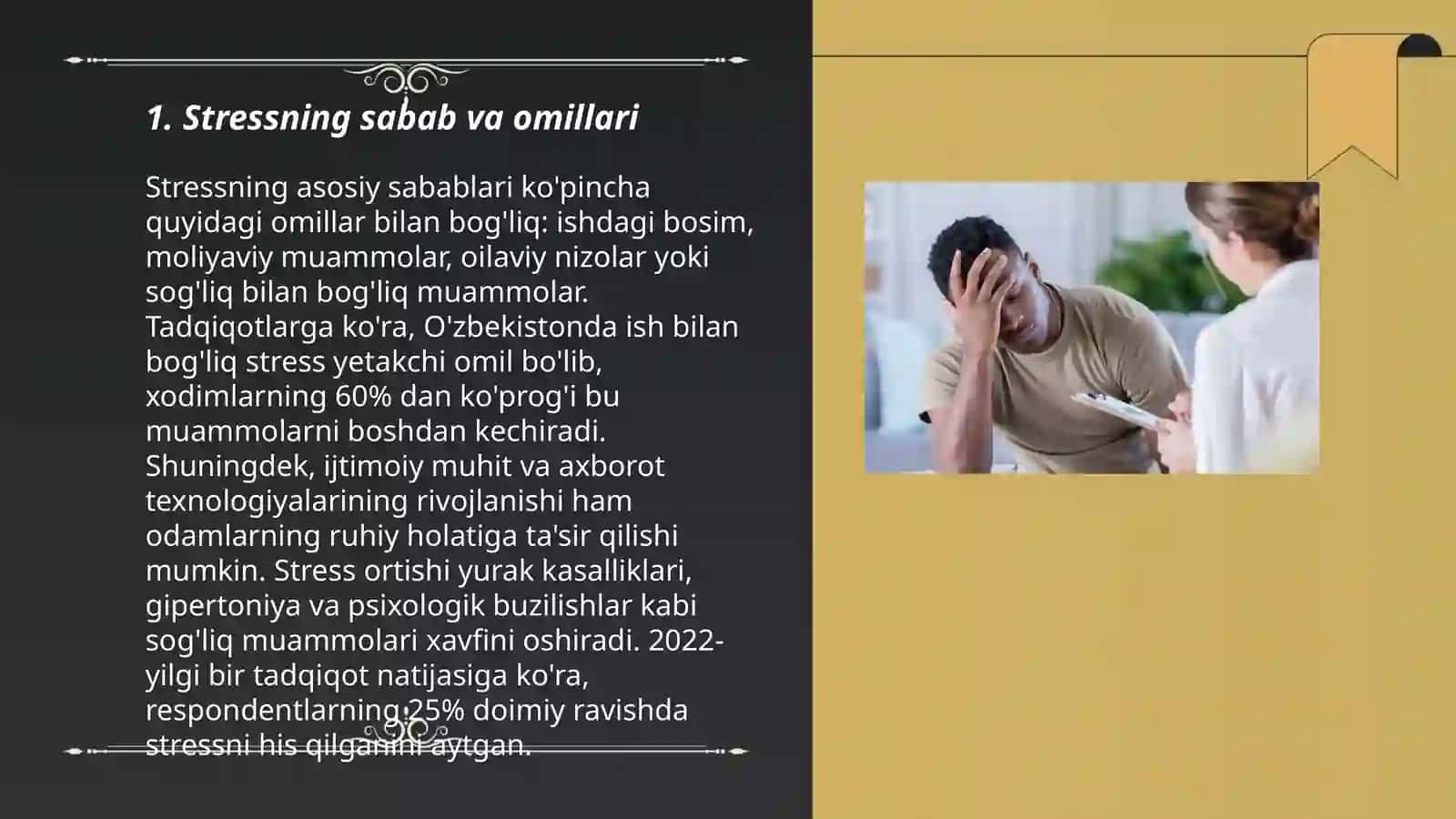 Shaxsda kuzatiladigan stress holatlari va stressga barqarorlik 3