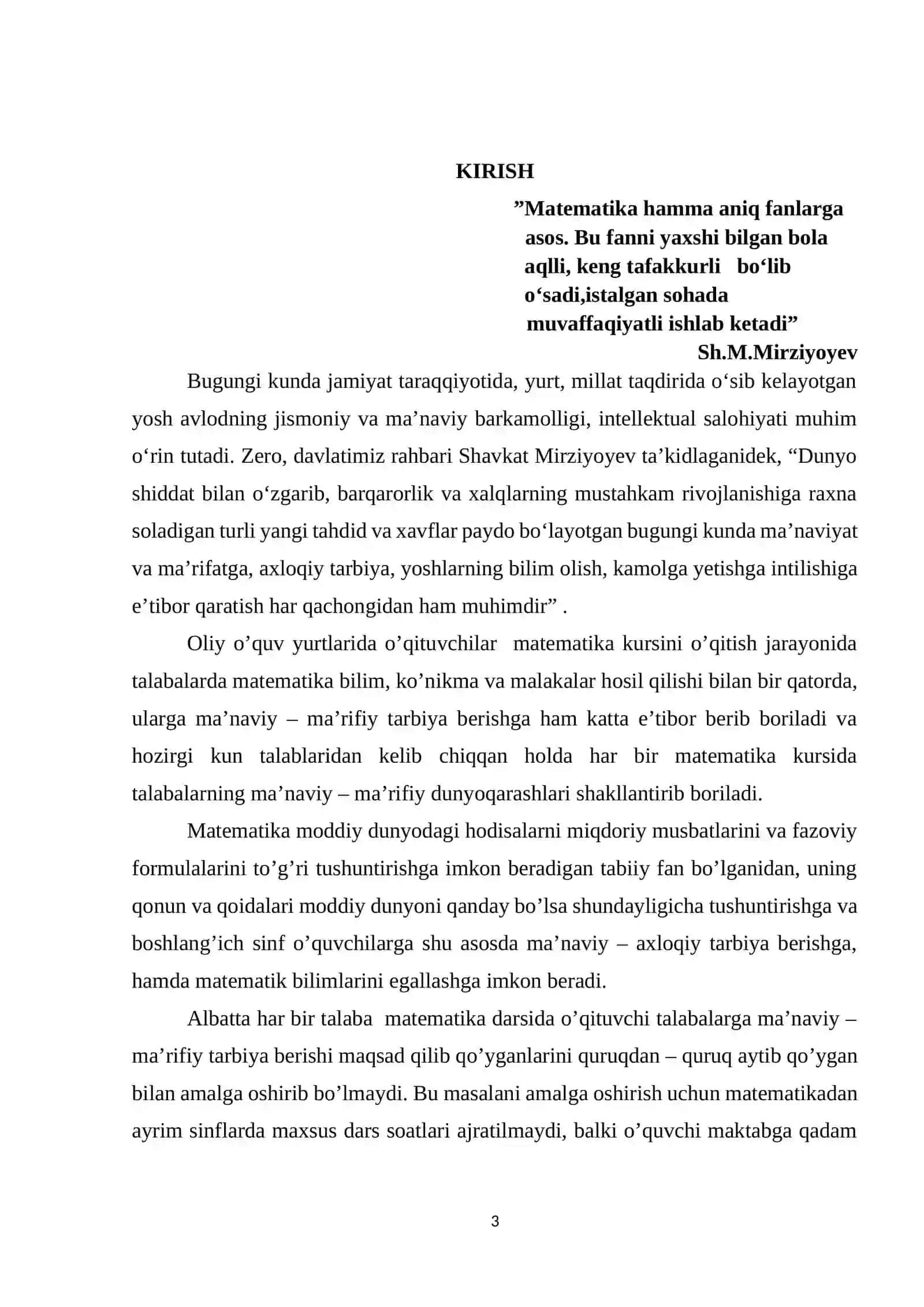 Differensial hisobning ba'zi bir tadbiqlari 3