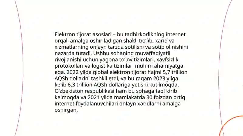 Elektron biznes va Mobil-tijorat 3