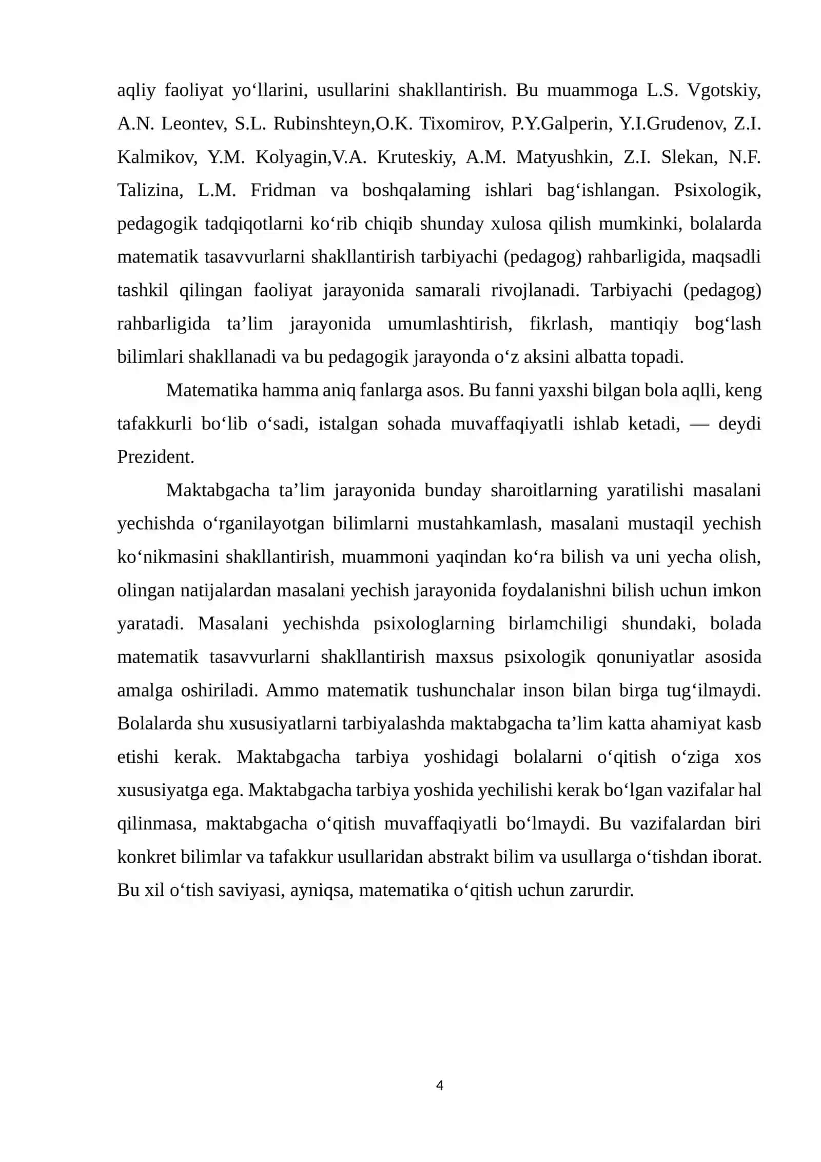 MAKTABGACHA TA’LIM TASHKILOTLARIDA SON-SANOQ VA MOQDORGA OID TASAVVURLARNI SHAKLLANTIRISH 3