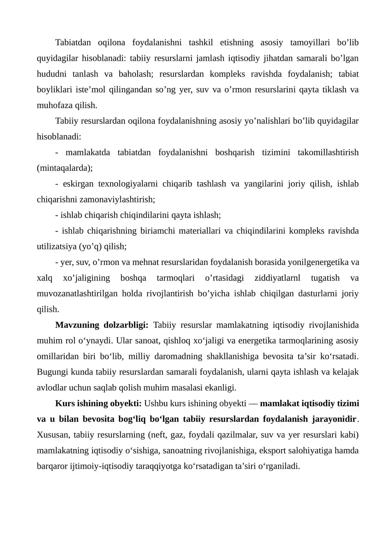 TABIIY RESURSLARNING IQTISODIY RIVOJLANISHDA TUTGAN O‘RNI 3
