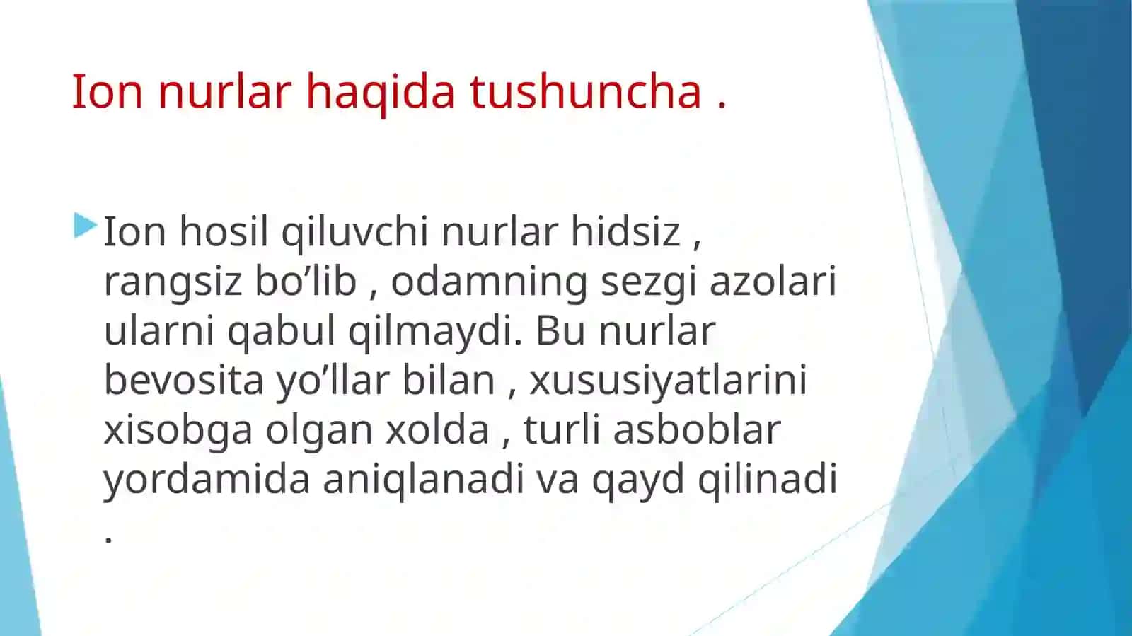 Yutilgan Nurlar energiyasini dozimetrik baholash 3