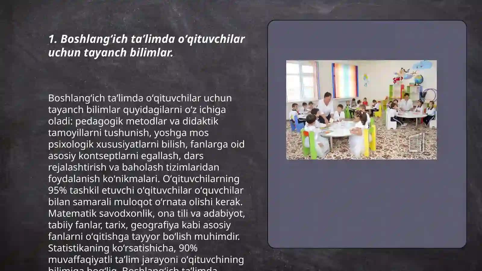 Boshlangʻich taʼlimda oʻqituvchilarning bilim koʻnikma va malakalarini tashxis etish 3