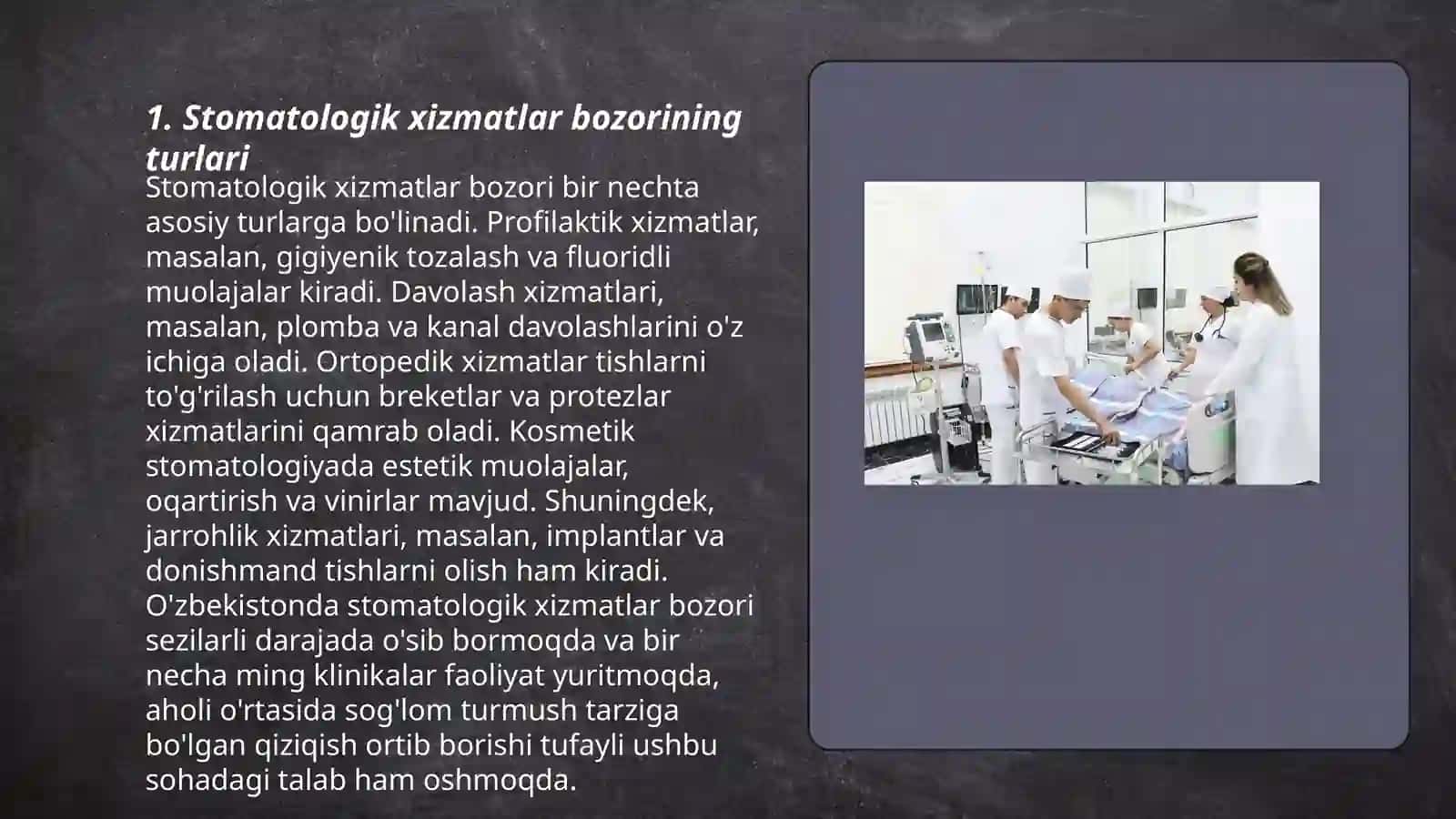 Stomatologik xizmatlar bozori 3