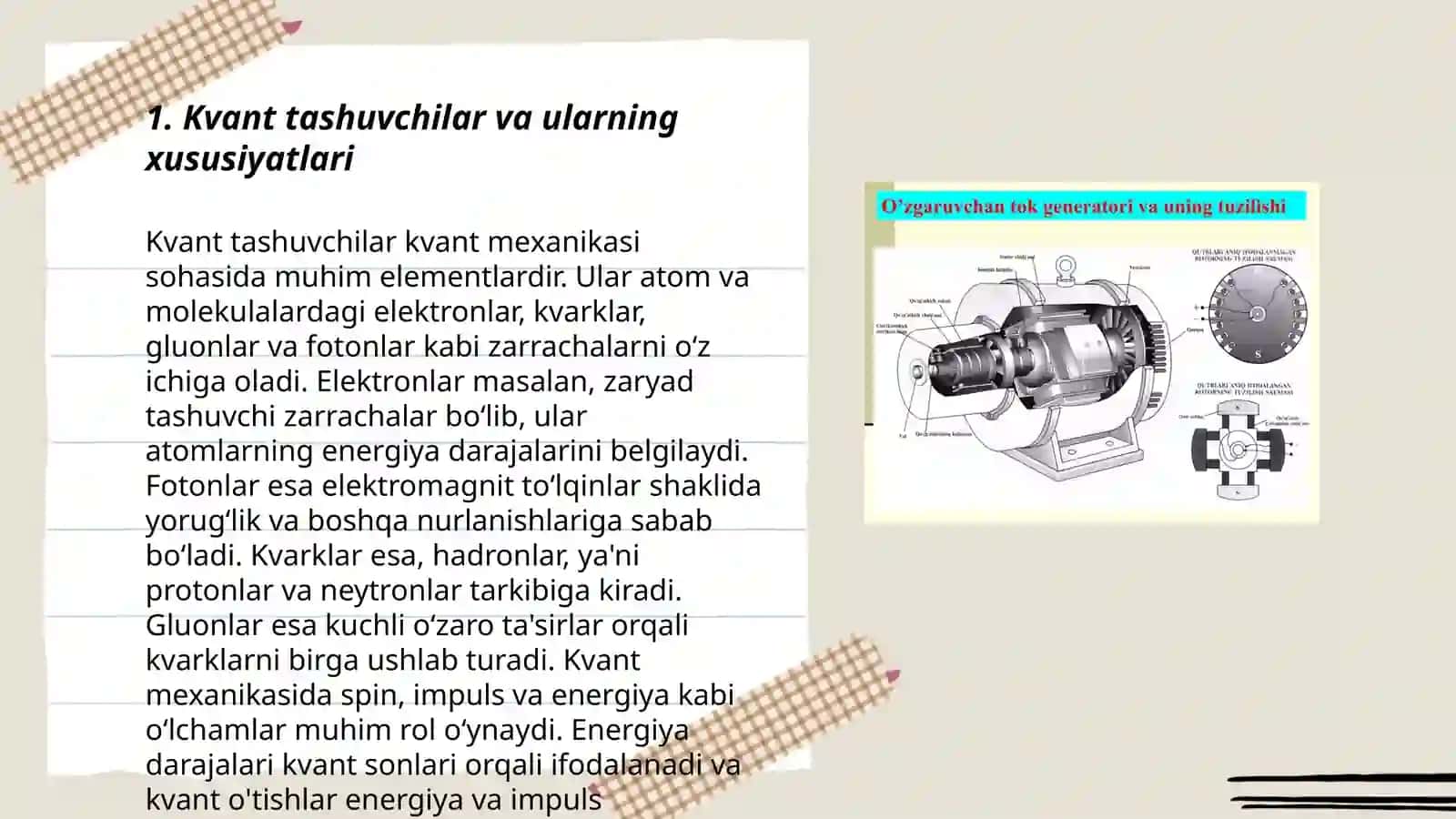 Kvant Tashuvchilar va Ular xususiyatlari 3