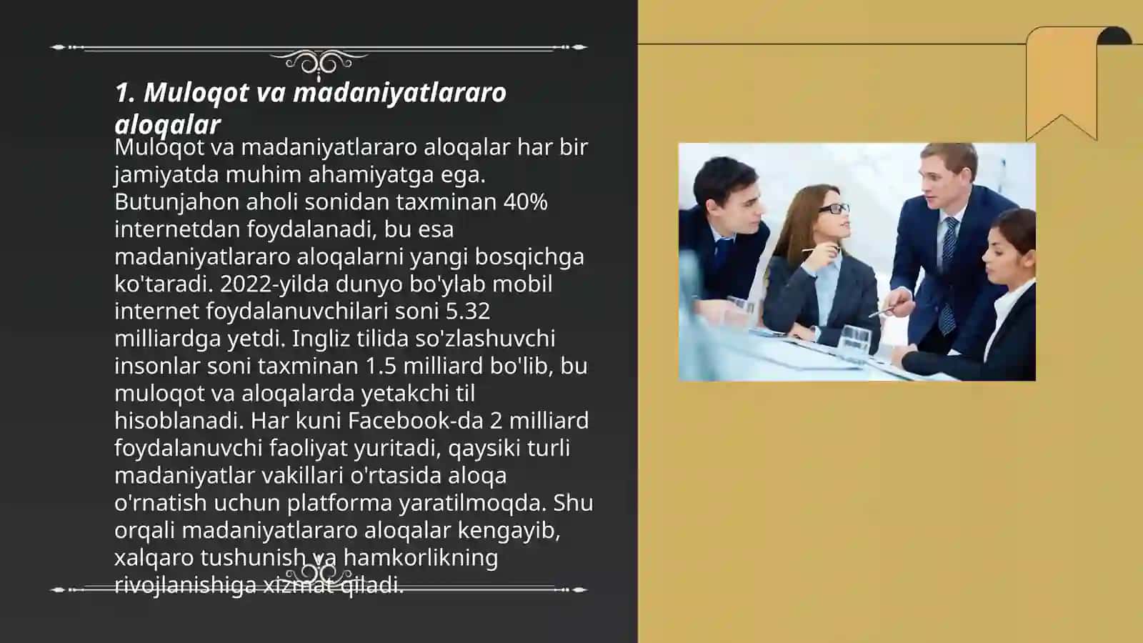 Muloqot va madaniyatlararo aloqalar 3