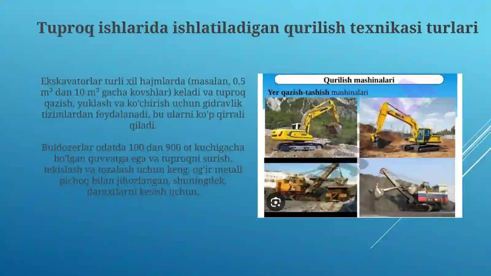 Tuproq ishlarida ishlatiladigan qurilish texnikasi turlari 3