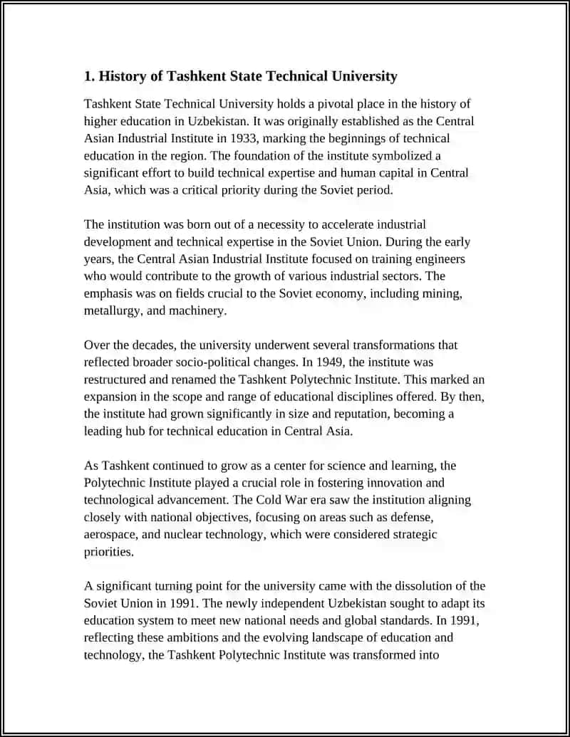 Tashkent State Technical University History 3
