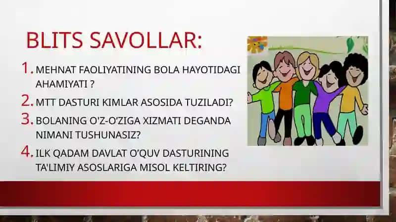 Bolalarda “Takomillashtirilganilk Qadam“davlat o’quv dasturi asosida ijodiy rivojlanish 3