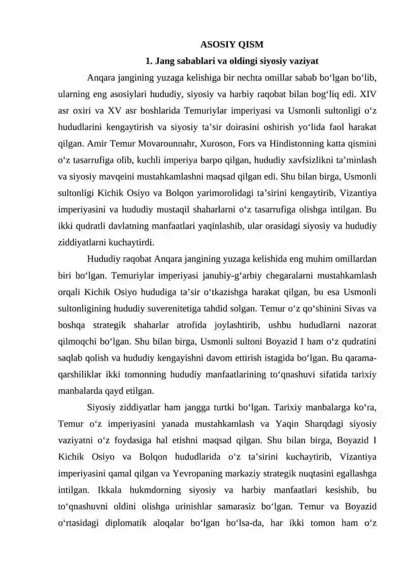 ANQARA JANGI, UNDAGI TOMONLARNING HARAKATLARI, JANG OLDIDAN QILGAN MANEVRLARI VA TOMONLARNING JANGOVAR TUZILMALARI. 3