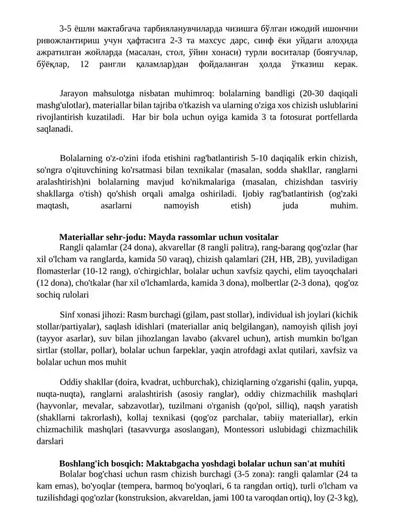 Maktabgacha yoshdagi bolaarni rasm chizishga o‘rgatish 3