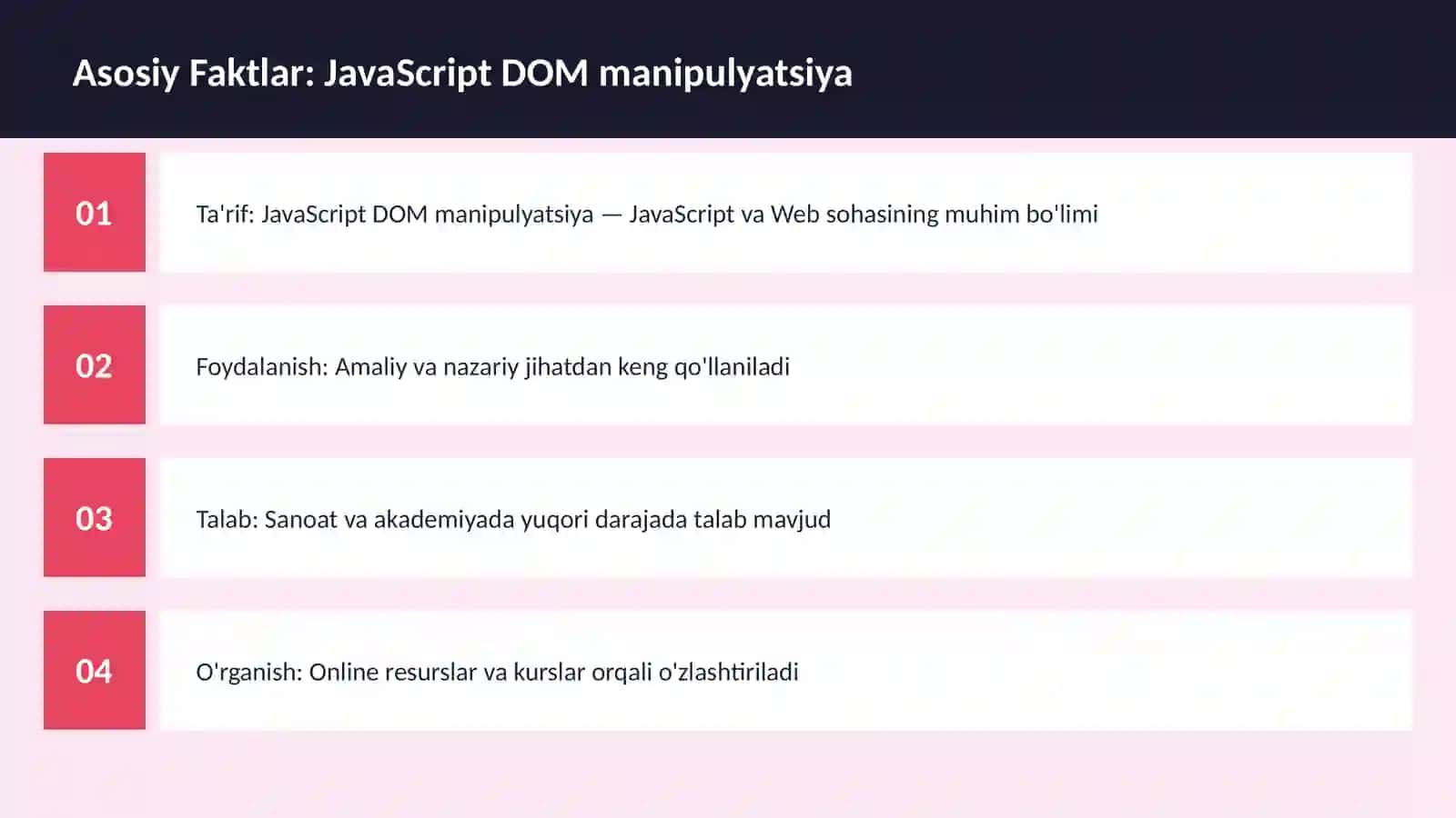 JavaScript DOM manipulyatsiya 3
