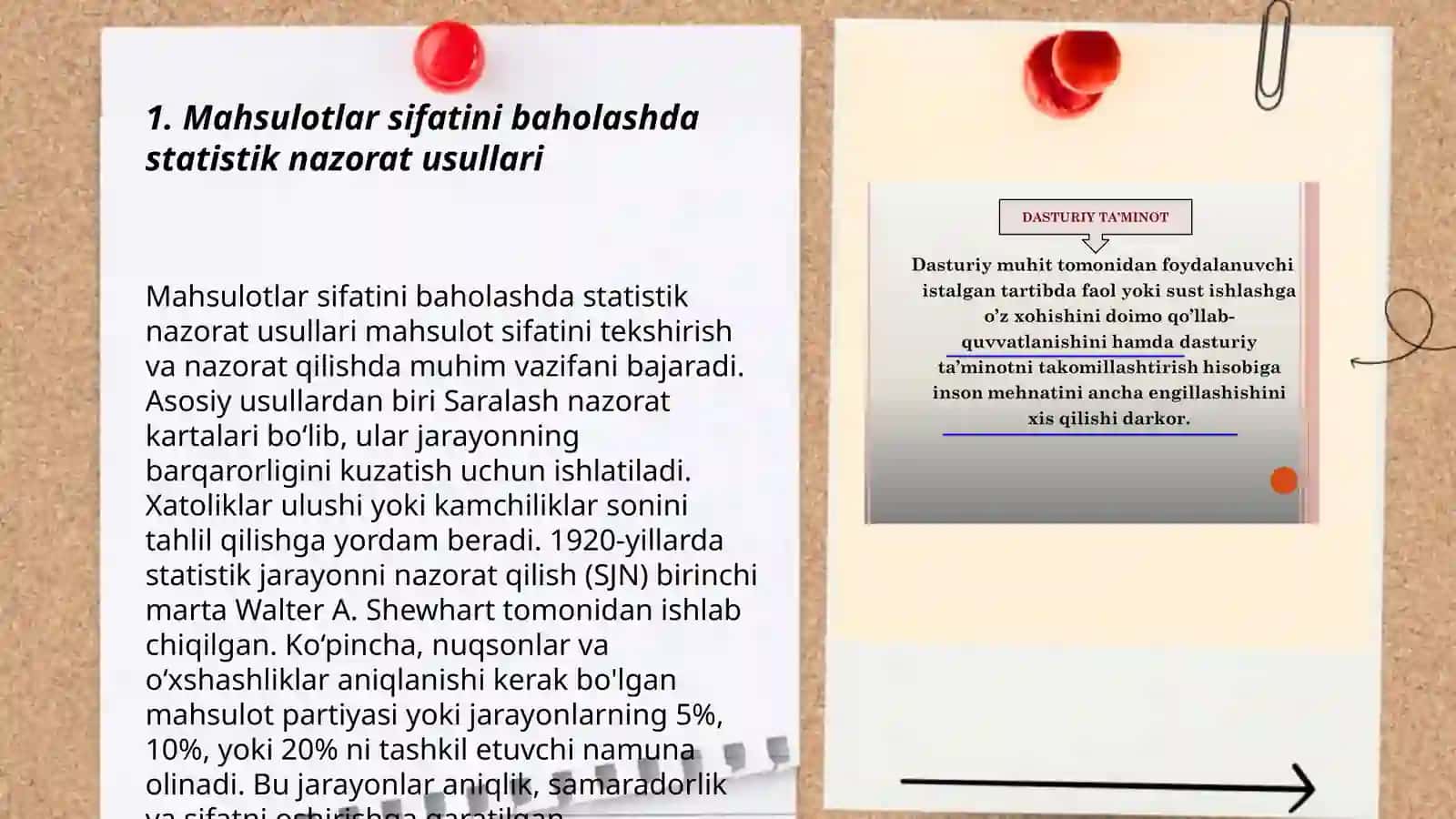 Korxona mahsulotlarning sifatini nazoratlash usullari 3